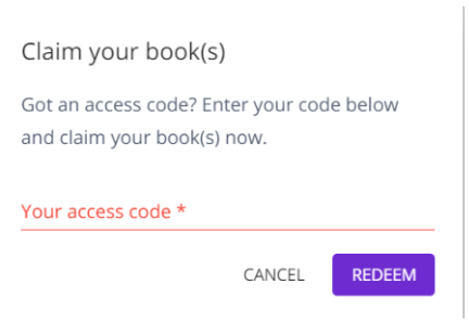How do I redeem an access code?